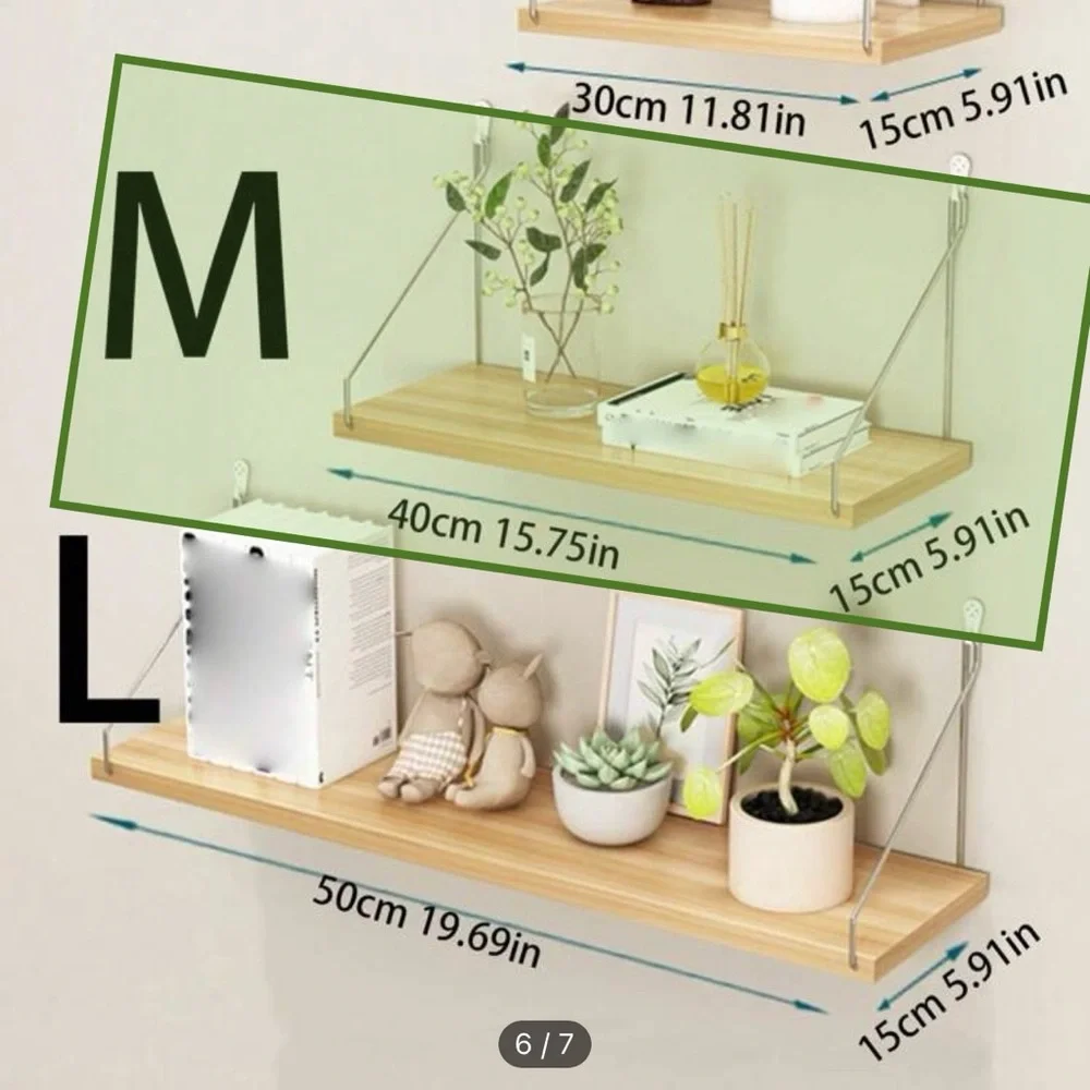 1pc Wall-mounted Shelf with Partition Board, No Drilling Require